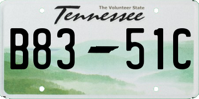 TN license plate B8351C