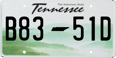 TN license plate B8351D