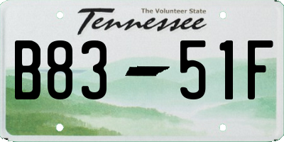 TN license plate B8351F