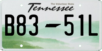 TN license plate B8351L