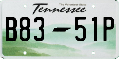 TN license plate B8351P