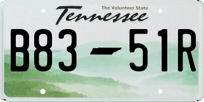 TN license plate B8351R