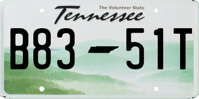TN license plate B8351T