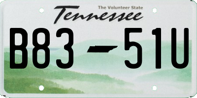 TN license plate B8351U