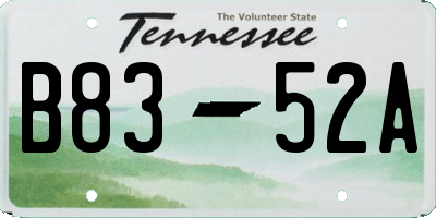 TN license plate B8352A