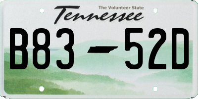 TN license plate B8352D