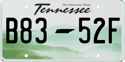 TN license plate B8352F