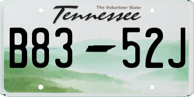 TN license plate B8352J