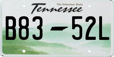 TN license plate B8352L