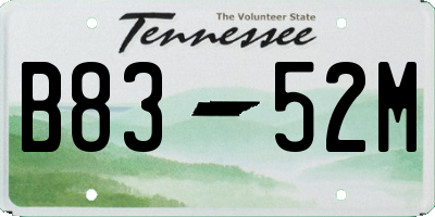 TN license plate B8352M