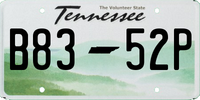 TN license plate B8352P