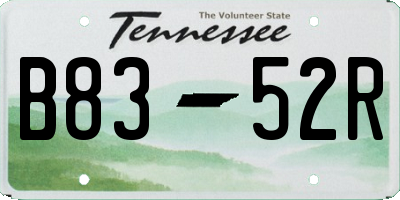 TN license plate B8352R