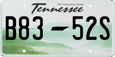 TN license plate B8352S