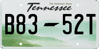 TN license plate B8352T