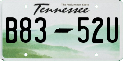 TN license plate B8352U