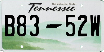 TN license plate B8352W