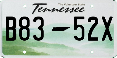 TN license plate B8352X