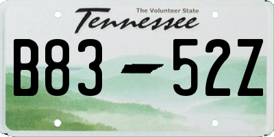 TN license plate B8352Z