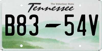 TN license plate B8354V