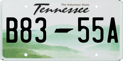 TN license plate B8355A