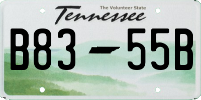 TN license plate B8355B