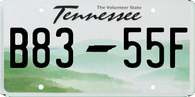 TN license plate B8355F