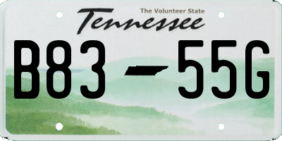 TN license plate B8355G