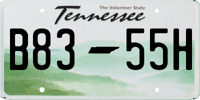 TN license plate B8355H