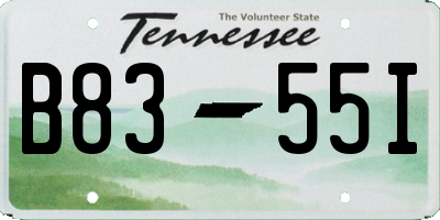 TN license plate B8355I