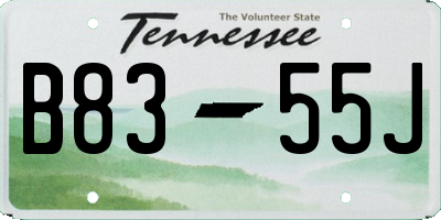 TN license plate B8355J