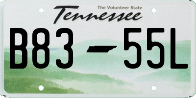 TN license plate B8355L