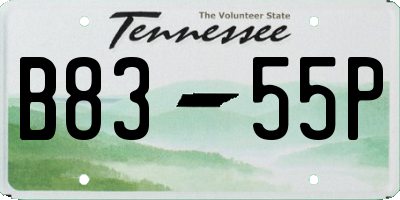 TN license plate B8355P