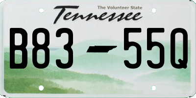TN license plate B8355Q