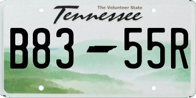 TN license plate B8355R