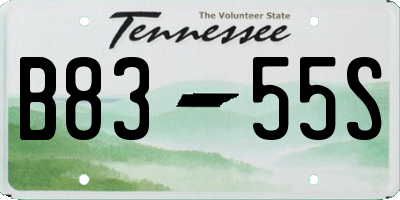 TN license plate B8355S