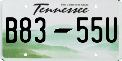 TN license plate B8355U