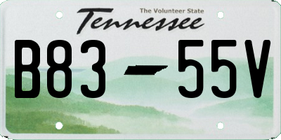 TN license plate B8355V