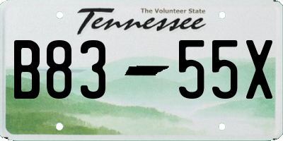 TN license plate B8355X