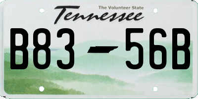 TN license plate B8356B