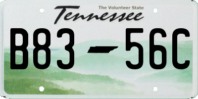 TN license plate B8356C