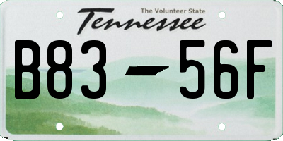 TN license plate B8356F