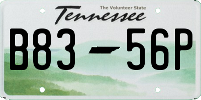 TN license plate B8356P