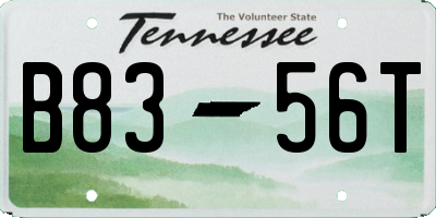 TN license plate B8356T