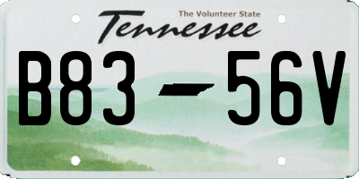 TN license plate B8356V