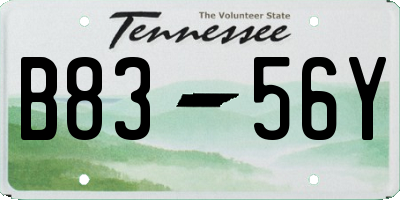 TN license plate B8356Y