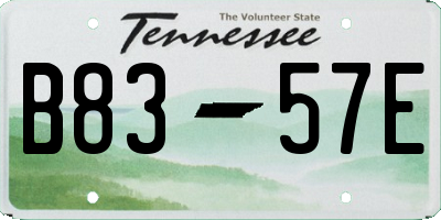 TN license plate B8357E