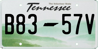 TN license plate B8357V