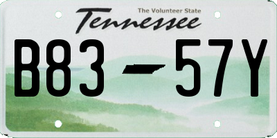 TN license plate B8357Y