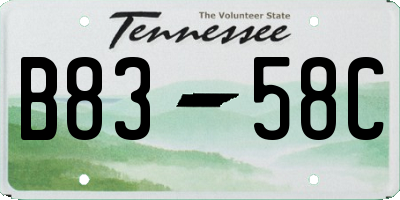 TN license plate B8358C