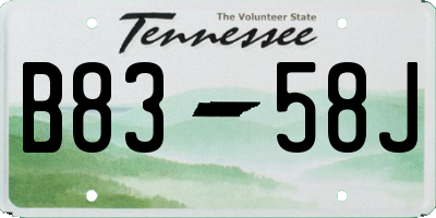 TN license plate B8358J